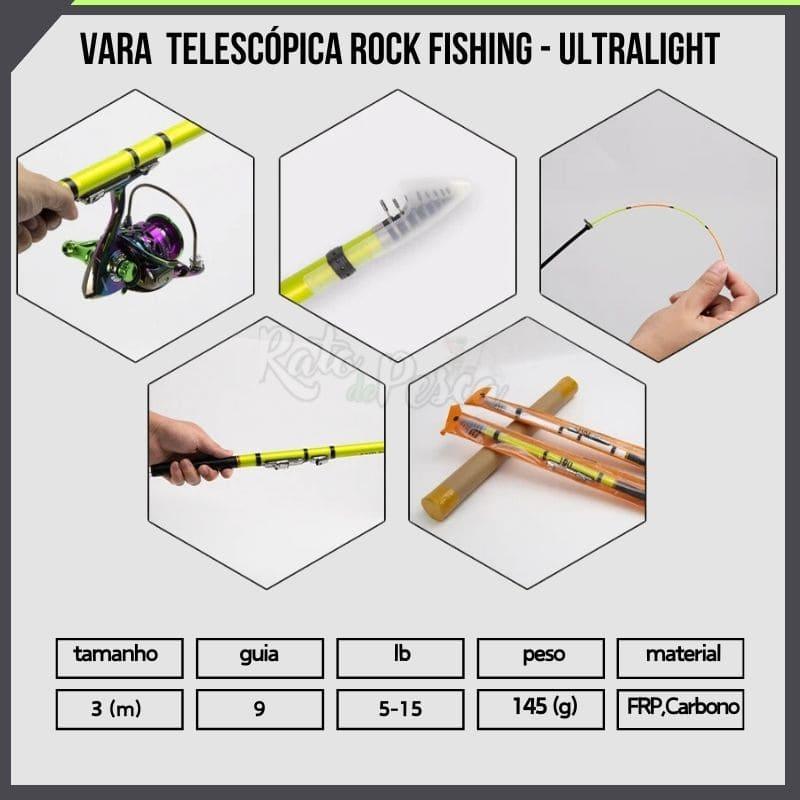 Vara Telescópica Rock Fishing - Ultralight - RatoDePesca