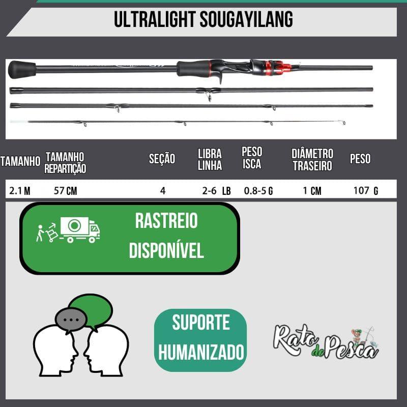 Vara Ultralight Sougayilang - Fibra de Carbono - Ação Rapida - RatoDePesca